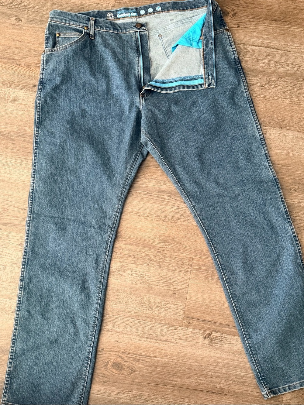Men’s Wrangler Cowboy Cut Jeans Mens 40x34 47MAWVS Blue Denim Straight